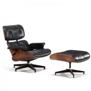 Appraisal: Charles Eames Vintage Lounge Chair and Ottoman s Herman Miller