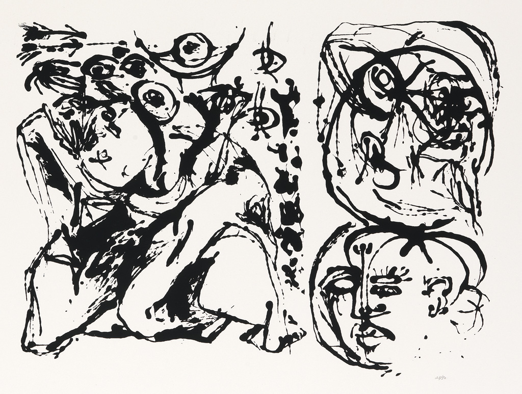 Appraisal: JACKSON POLLOCK Untitled Screenprint on Strathmore paper printed x mm