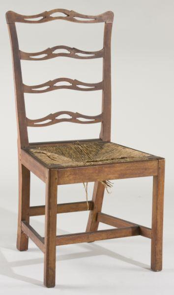 Appraisal: New England Chippendale Ribbon Back Side Chair late th c