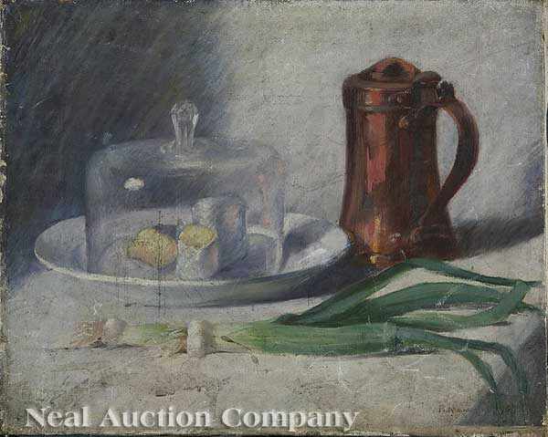 Appraisal: Amelie Roman American New Orleans - Still Life of Leeks