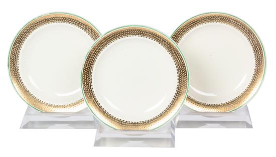 Appraisal: Sale Lot A Set of Three Wedgwood Creamware Plates th