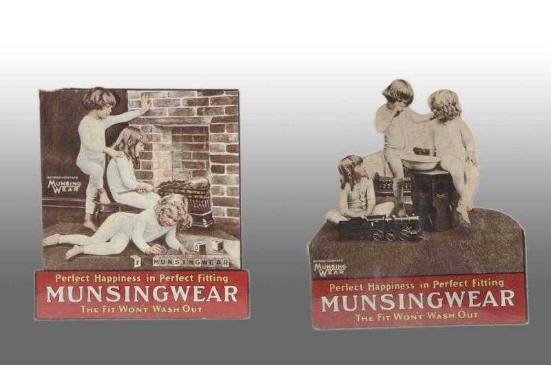 Appraisal: Lot of Cardboard Munsingwear Die-Cut Signs Description Circa Light wear