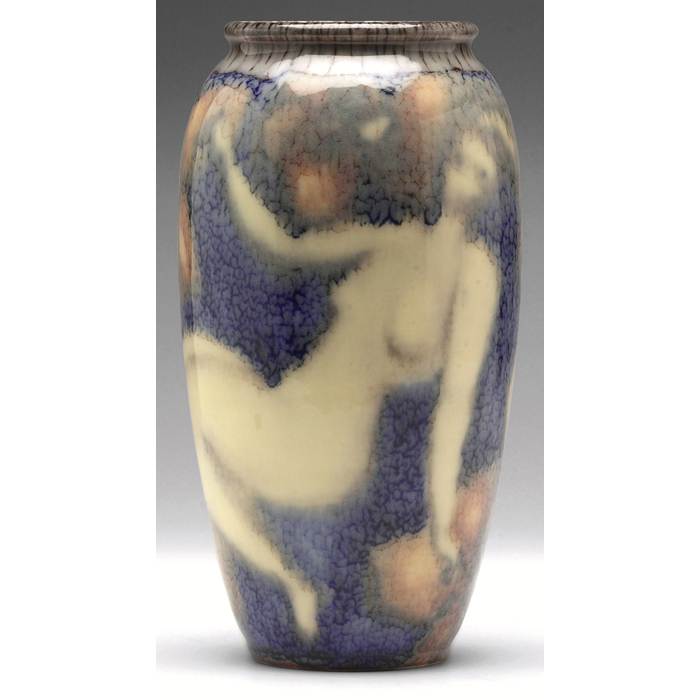 Appraisal: Good Rookwood vase tapered shape with two nicely painted nude