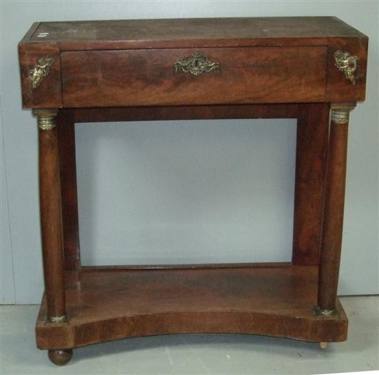 Appraisal: th century French mahogany console table with gilt metal mounts