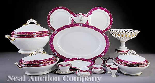 Appraisal: An Extensive Limoges Porcelain Dinner Service c marked John Gauch