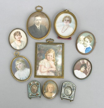 Appraisal: A Group of Family Miniature Portraits Late th Early th