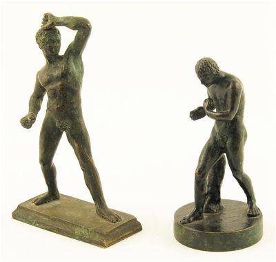 Appraisal: Two th century Italian bronzes figures of men after the