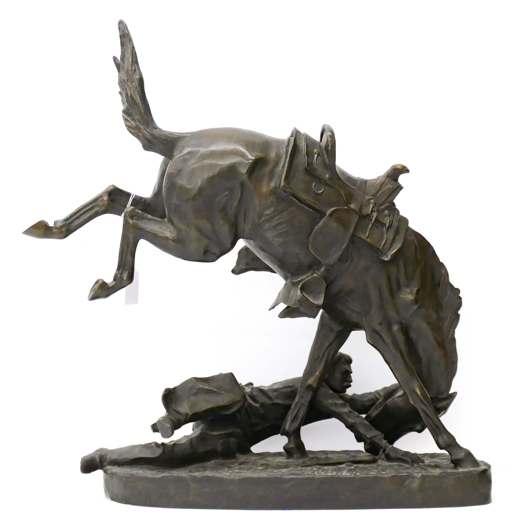 Appraisal: After Fredric Remington ''Bucking Horse'' Bronze Sculpture ''