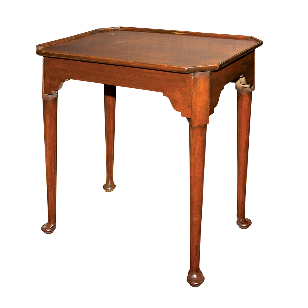 Appraisal: Two Queen Anne Style Mahogany Tea Tables Height of taller