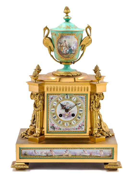 Appraisal: Sale Lot A Sevres Style Porcelain Mounted Gilt Bronze Mantel