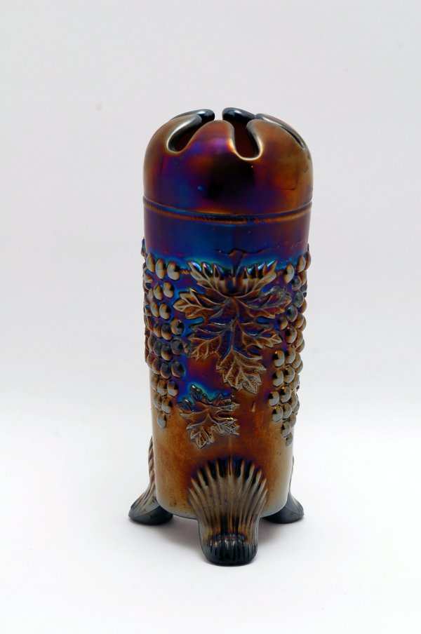 Appraisal: Carnival vase in the Grape and Cable pattern in amethyst