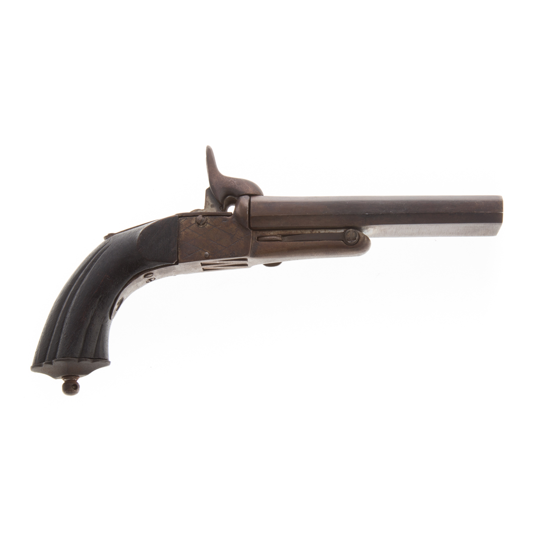 Appraisal: Pistol Double Barrel Hidden Triggers mid- th century probably European