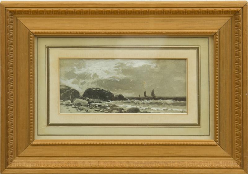 Appraisal: ALFRED T BRICHER - HALIFAX Ink and wash on grey