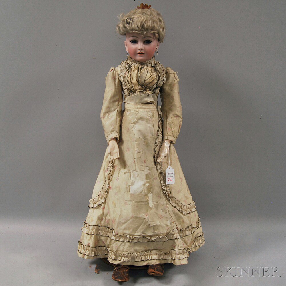 Appraisal: Large Simon Halbig Lady Doll Germany blue glass eyes reset