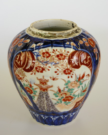 Appraisal: Japanese Meiji Imari Porcelain Vase fourth quarter th century of