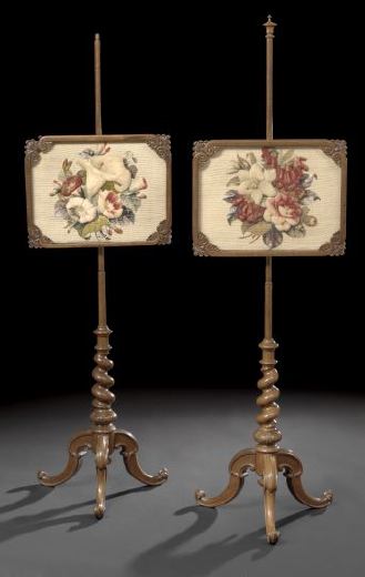 Appraisal: Pair of Early Victorian Rosewood Firescreens third quarter th century