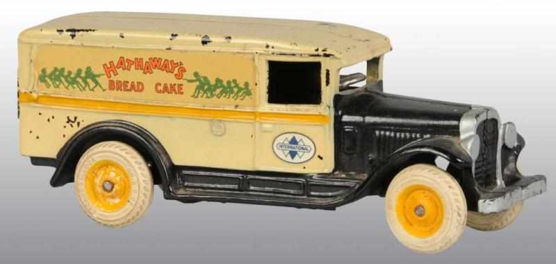 Appraisal: Cast Iron Arcade Hathaway's Bread Truck Toy Description American Originla