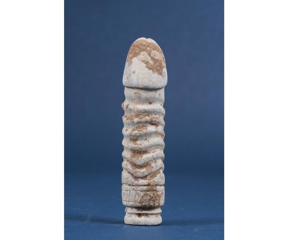 Appraisal: th c Chinese stone phallic made to look old l