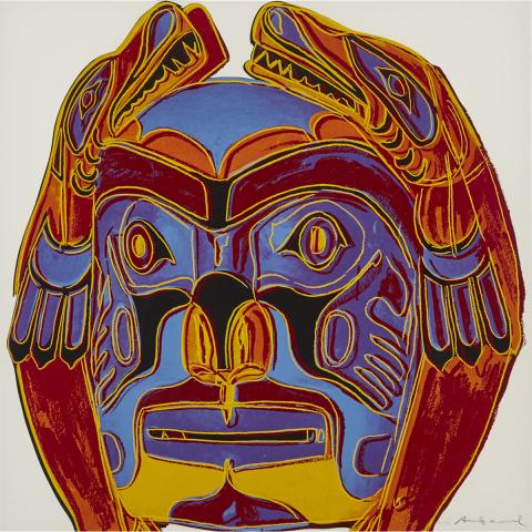 Appraisal: Andy Warhol - NORTHWEST COAST MASK FROM COWBOYS AND INDIANS