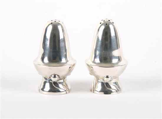 Appraisal: A Pair of Mexican Sterling Silver Salt and Pepper Shakers