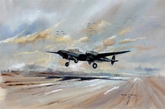 Appraisal: Miles O'Reilly British th century PAIR WORKS HALIFAX BOMBER and