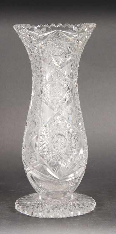 Appraisal: American cut glass vase brilliant star period Estimate - All