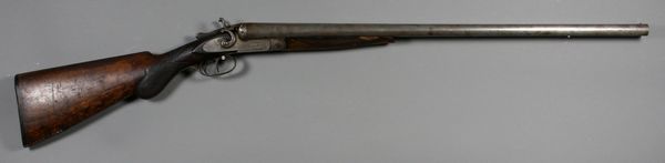 Appraisal: Side-by-side double barrel breech loading shotgun marked Boston on barrel