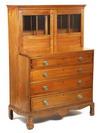 Appraisal: SECRETARY DESK - Diminutive Hepplewhite one piece birch and maple