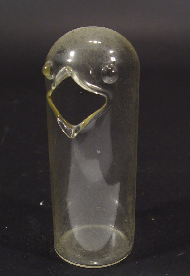 Appraisal: Novelty clear glass bird design inkwell cm high