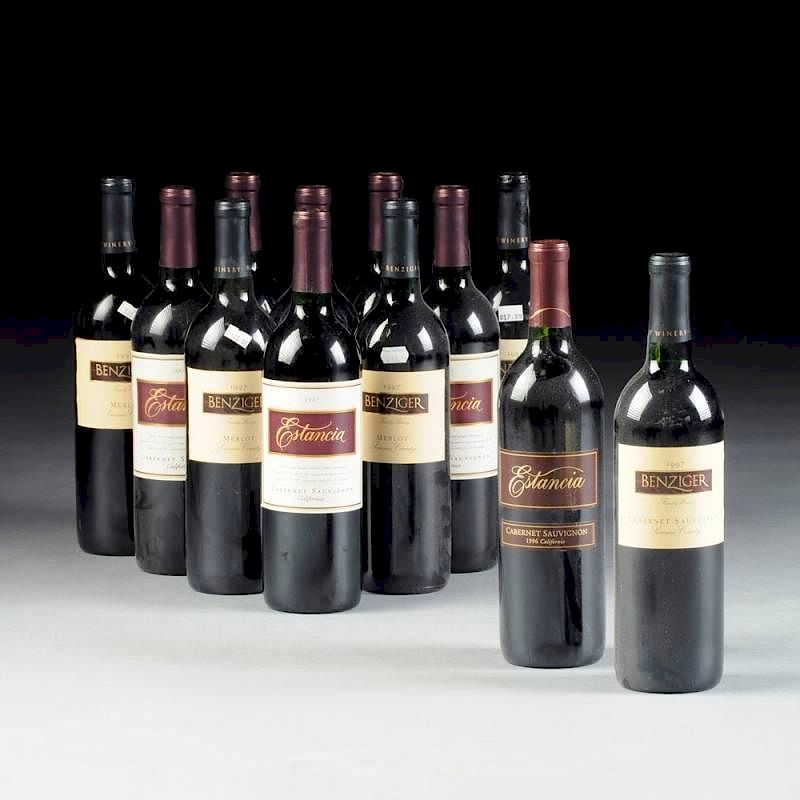 Appraisal: A LOT OF TWELVE BOTTLES OF AMERICAN RED WINE A