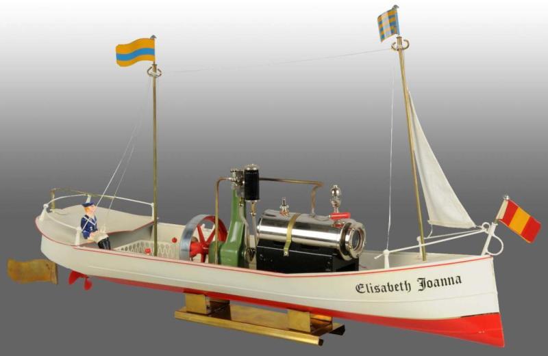 Appraisal: Tin Elisabeth Joanna Steam Boat Toy Description Contemporary by Tucher