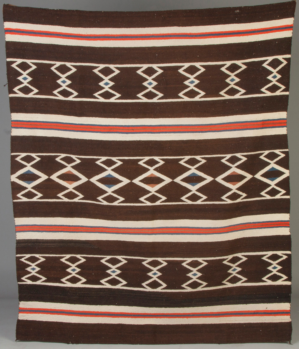 Appraisal: Navajo Weaving Early th cent Brown blue rust