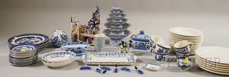 Appraisal: Large Group of Assorted Mostly Blue and White Ceramics including