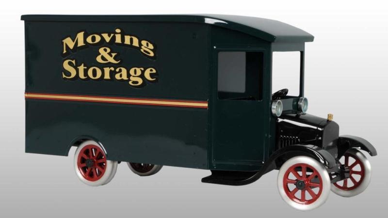 Appraisal: Pressed Steel Flivver Moving Storage Van Toy Description Cowdery Toy