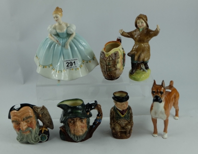 Appraisal: Royal Doulton collection of items to include small character jugs