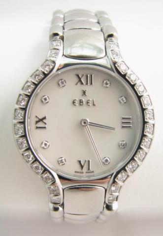 Appraisal: Lady's Ebel Beluga diamond bezel wristwatch stainless steel deployment buckle