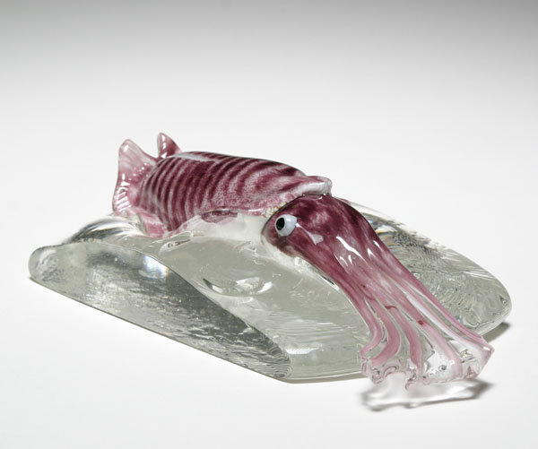 Appraisal: Alfredo Barbini Murano art glass cuttlefish sculpture Scarce aquatic series