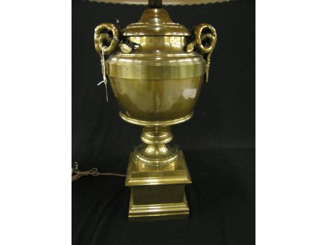 Appraisal: Fine Bronzed Lamp urn form with interesting handles possibly Stiffel