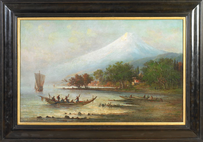 Appraisal: FRITZ GEORG MELBYE DANISH - VIEW OF MOUNT FUJI WITH