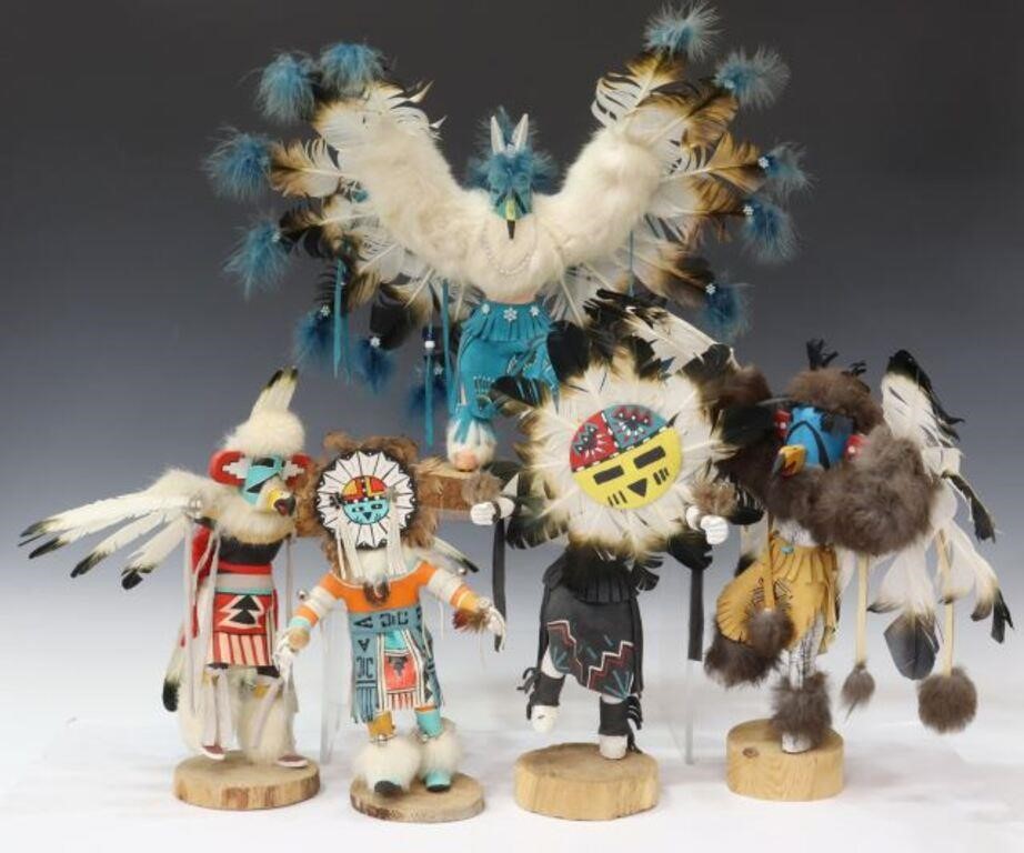 Appraisal: lot of Native American carved Kachina dolls each polychrome painted