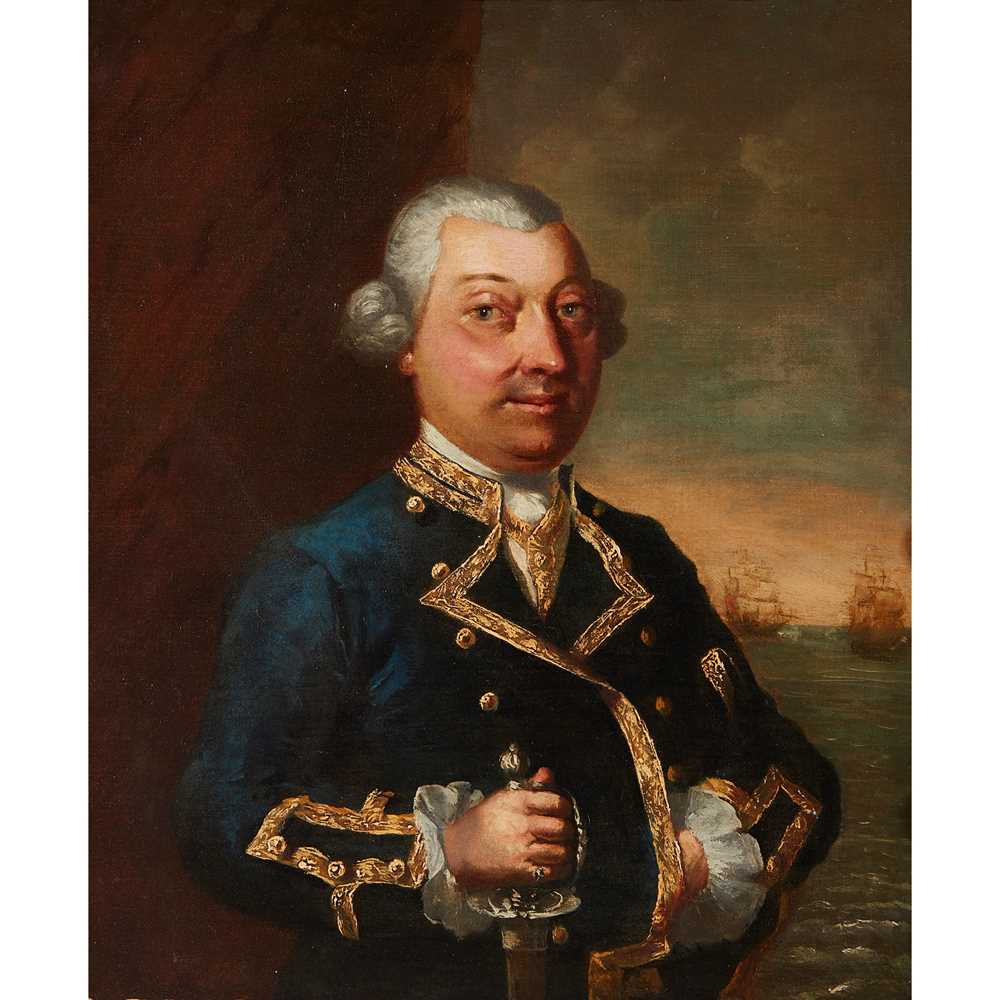 Appraisal: MANNER OF WILLIAM HOGARTH HALF LENGTH PORTAIT OF A SEA