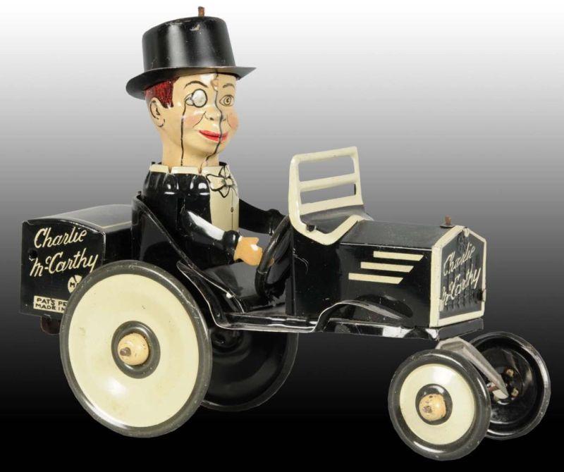 Appraisal: Marx Tin Charlie McCarthy in Benzine Buggy Toy Description Includes