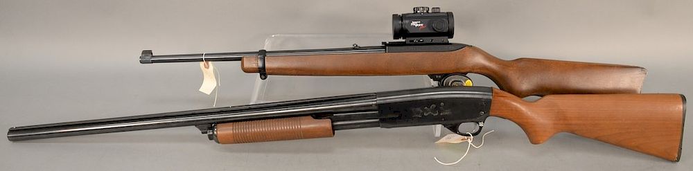 Appraisal: Two guns Savage shotgun model F twelve gauge pump action