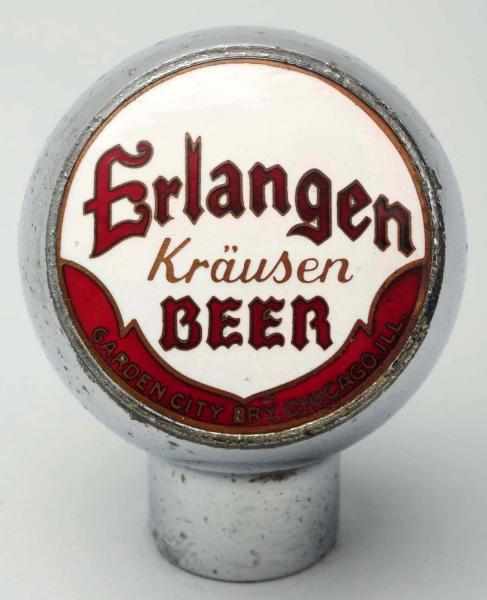 Appraisal: Erlangen Beer Tap Knob Garden City Brewing Company Embossed Krausen