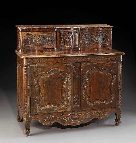 Appraisal: A Louis XV walnut buffet third quarter th century In