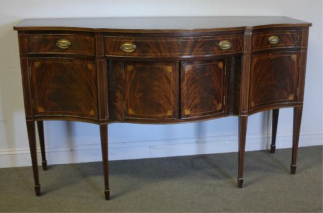 Appraisal: POTTHAST Mahogany Sheraton Style InlaidSideboard From a Bronxville NY home