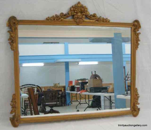 Appraisal: Antique Gold Tone Gresso Wood Framed Parlor MirrorFrom the early