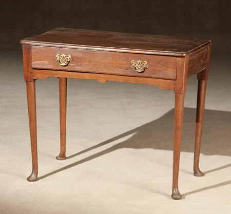 Appraisal: George III Oak Dressing Table Last Quarter th Century Top