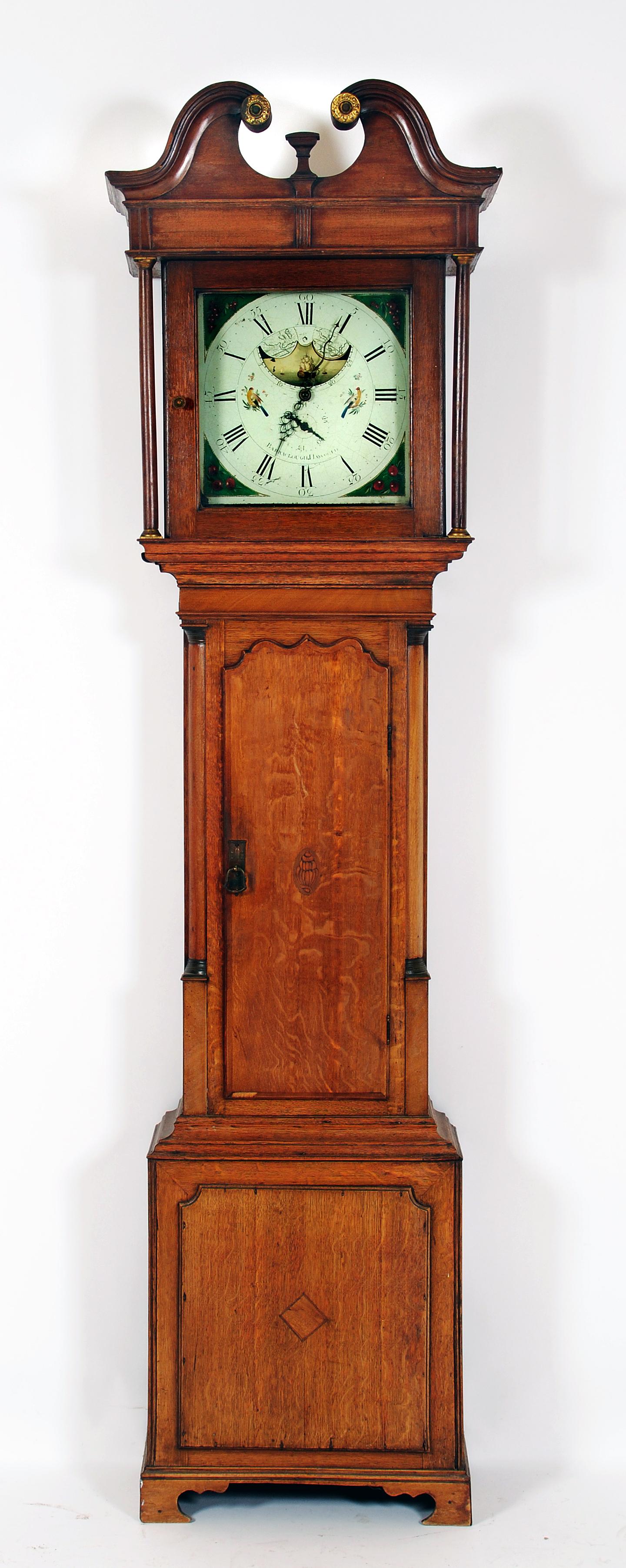 Appraisal: AN OAK LONGCASE CLOCK by John Barraclough Haworth the thirty