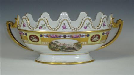 Appraisal: A th century Continental Grand Tour porcelain footed dish with